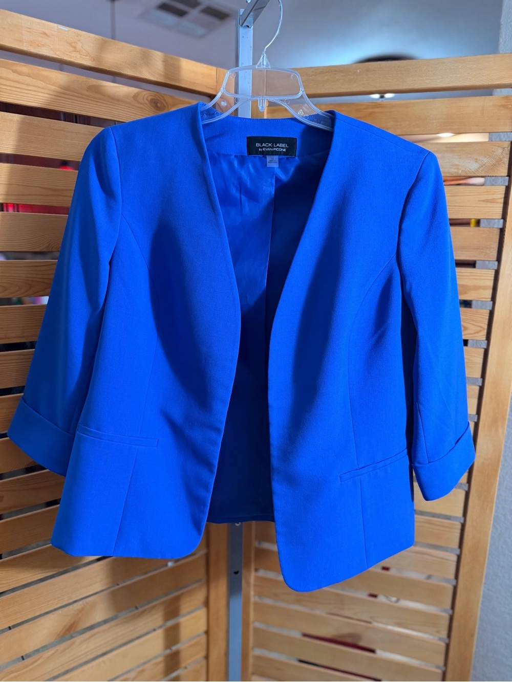 Evan Picone Bright Royal Blue Open-Front Blazer